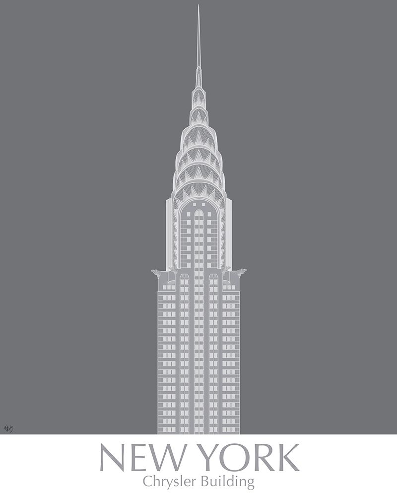 Art Print: New York Chrysler Building Monochrome
