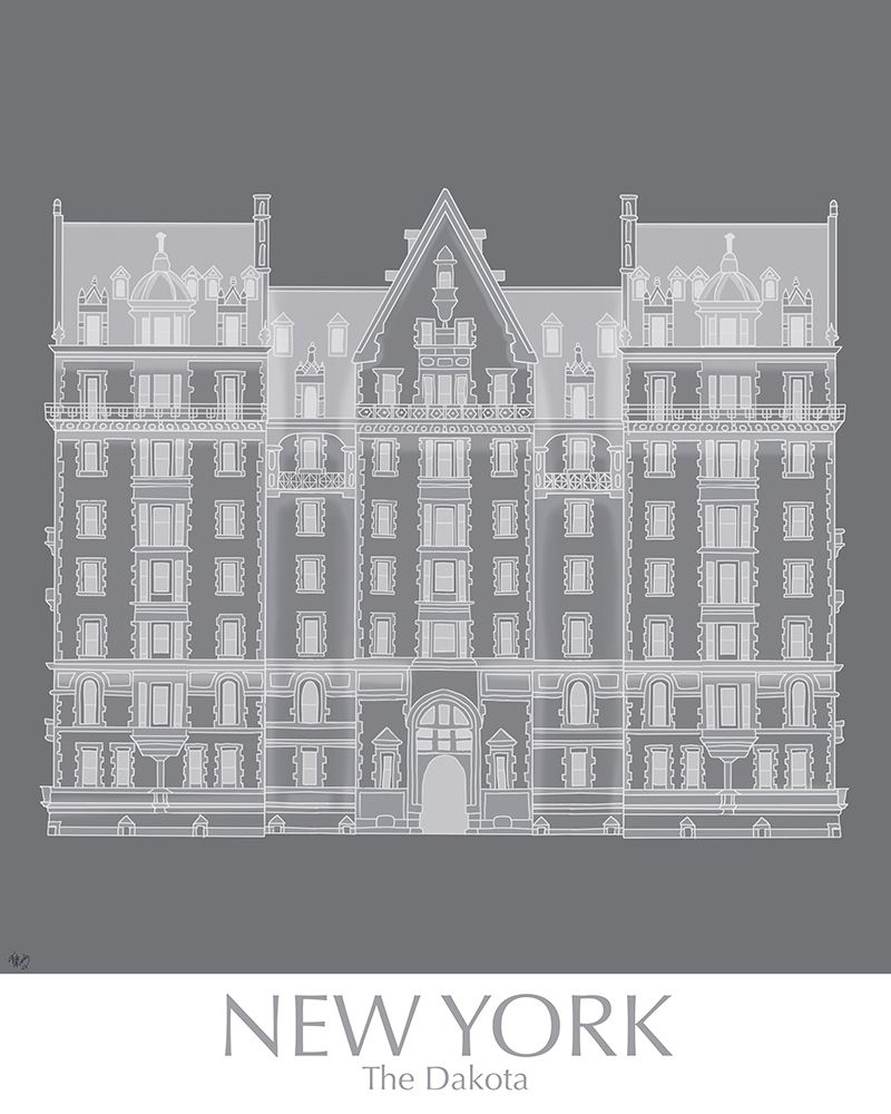 Art Print: New York The Dakota Building Monochrome