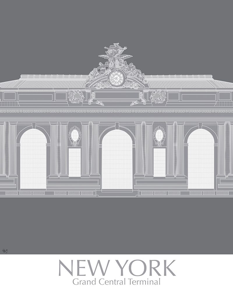 Art Print: New York Grand Central Monochrome