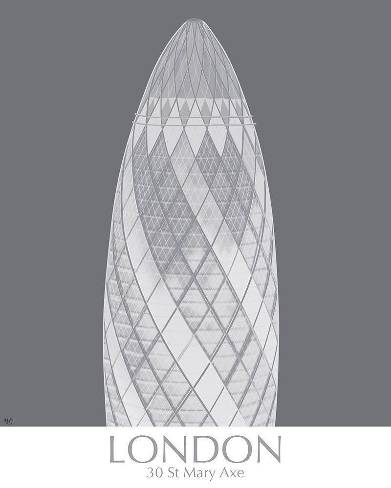 Art Print: London Gerkin Monochrome