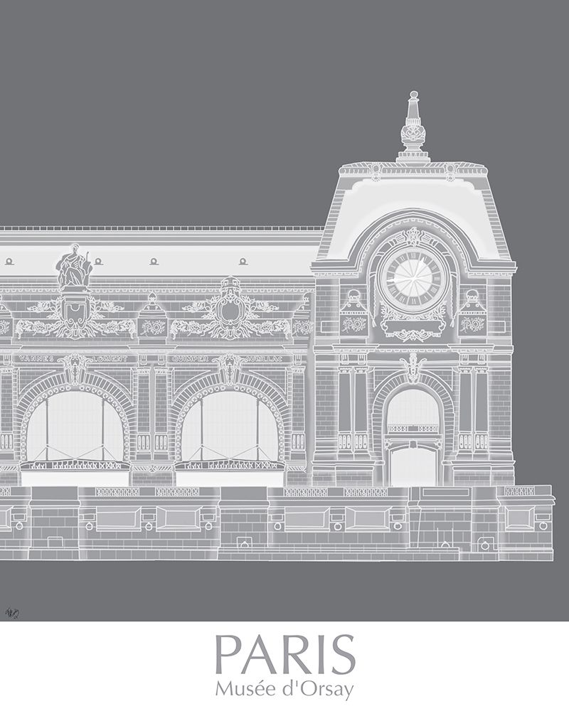 Art Print: Paris Musee Dorsay Monochrome