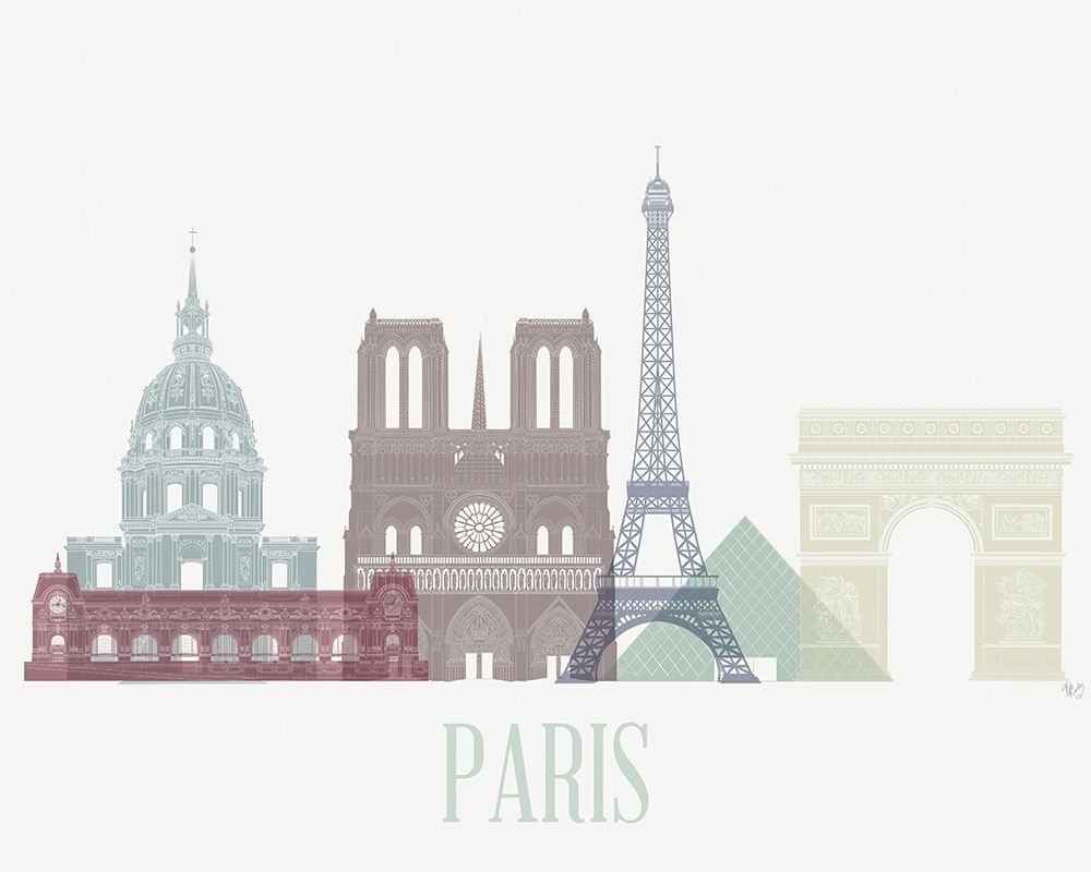 Art Print: Paris Skyline 