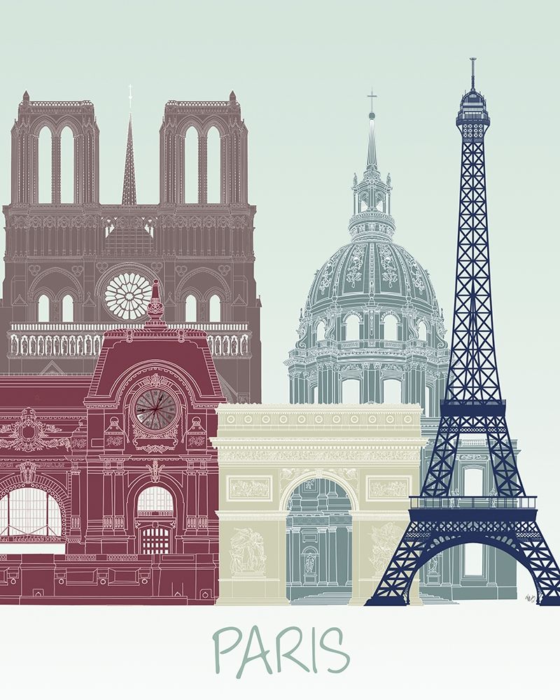 Art Print: Paris Skyline 