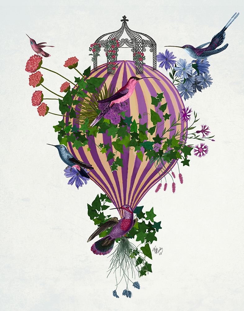 Wall Art Painting id:314603, Name: Bird Balloon 1, Artist: Fab Funky
