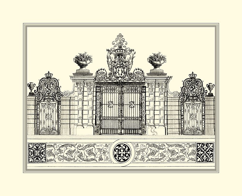 Wall art: BW Grand Garden Gate IV, by Kleiner, O.