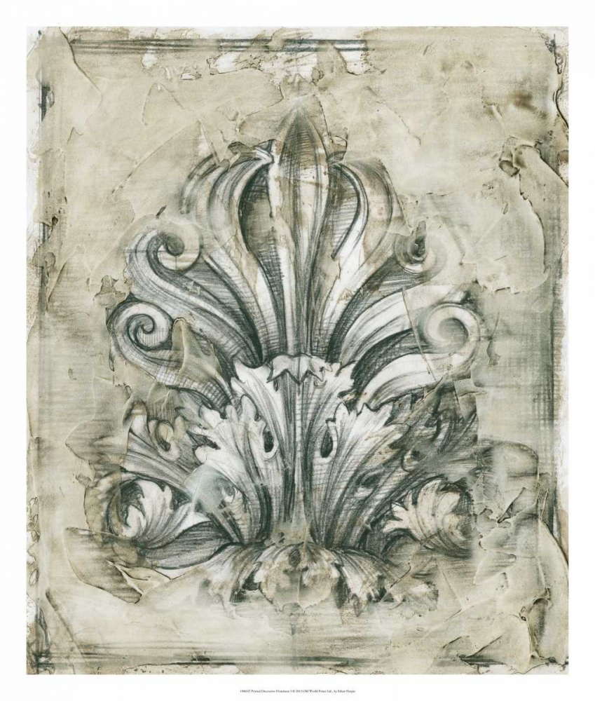 Wall art: Printed Decorative Ornament I, by Harper, Ethan