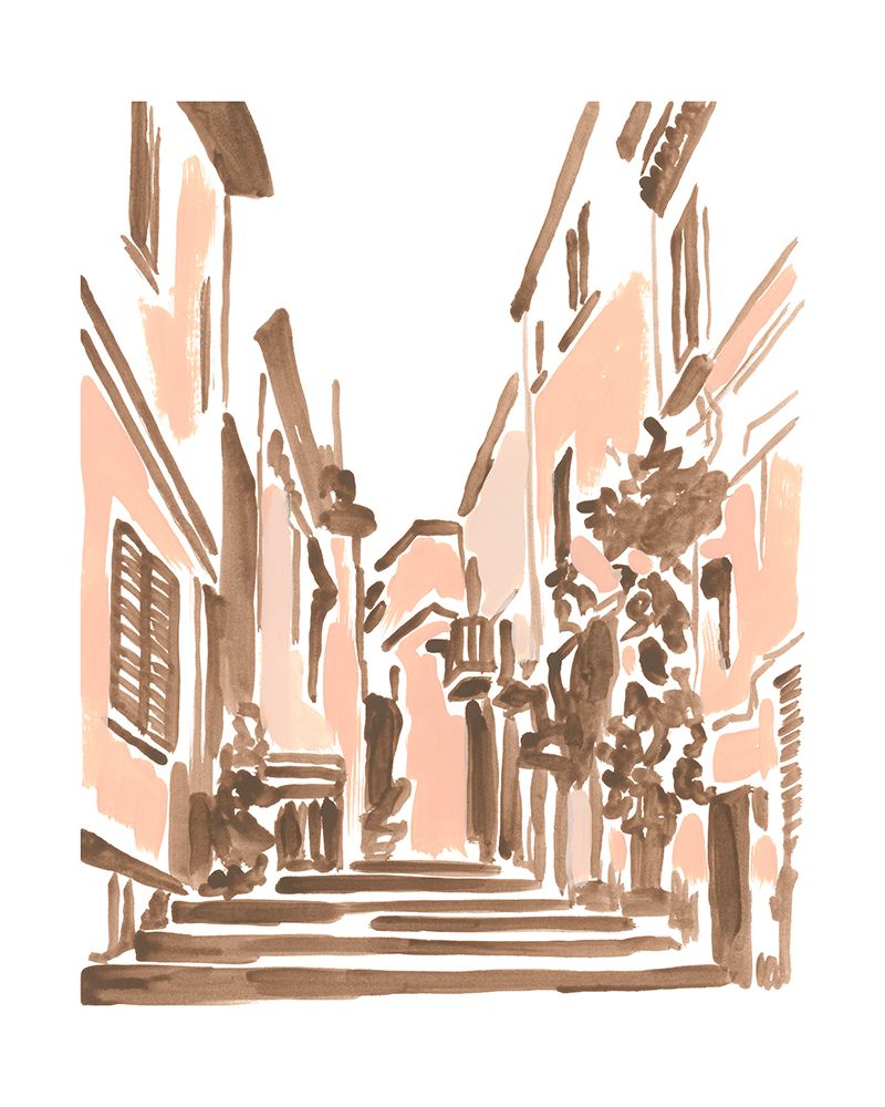 Art Print: Blush Architecture Study I