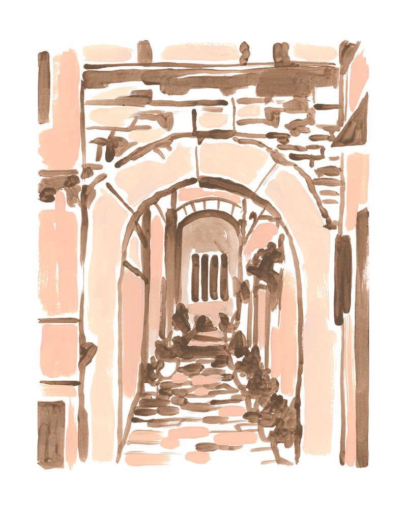 Art Print: Blush Architecture Study III