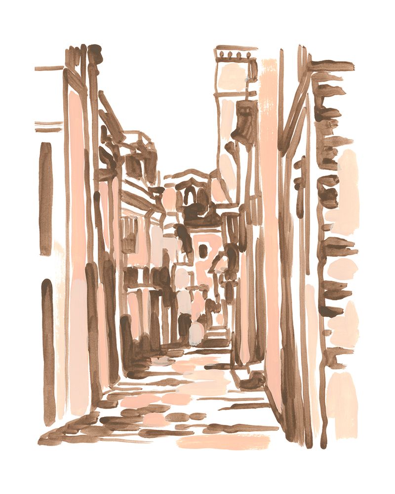 Art Print: Blush Architecture Study VI