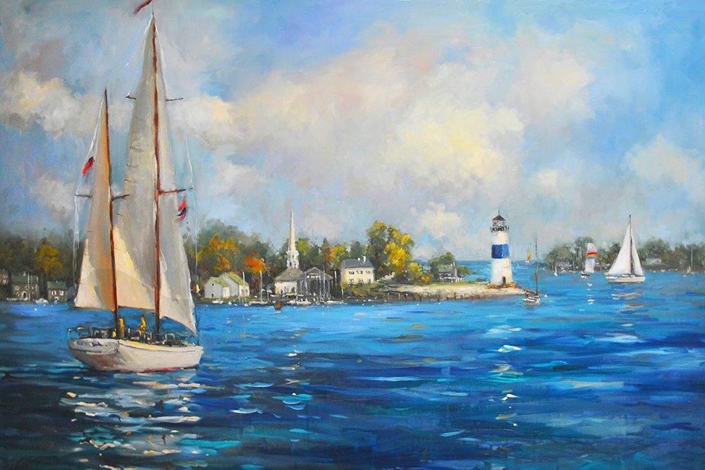 Wall Art Painting id:534516, Name: Sailing on Sunday, Artist: Stevens, Allayn