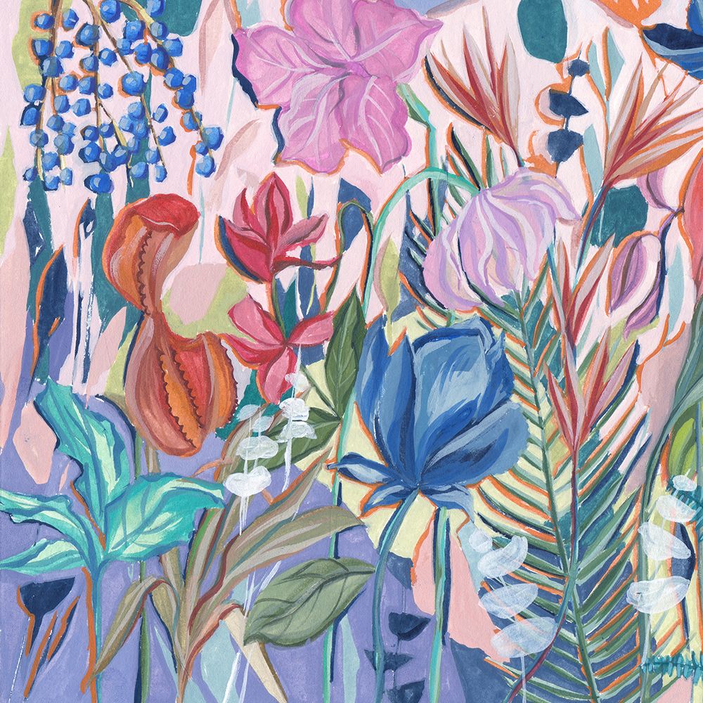 Wall Art Painting id:535227, Name: Tropical Fest IV, Artist: Wang, Melissa