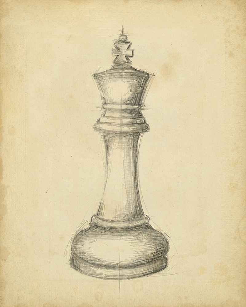 Art Print: Antique Chess I