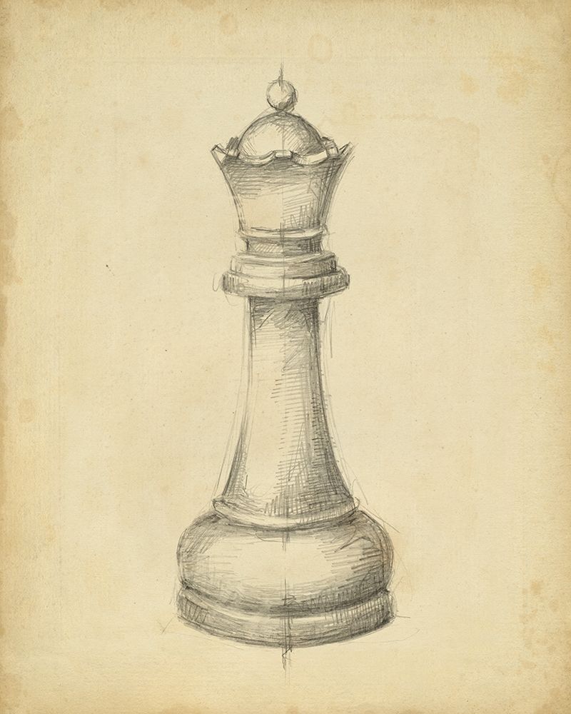Art Print: Antique Chess III