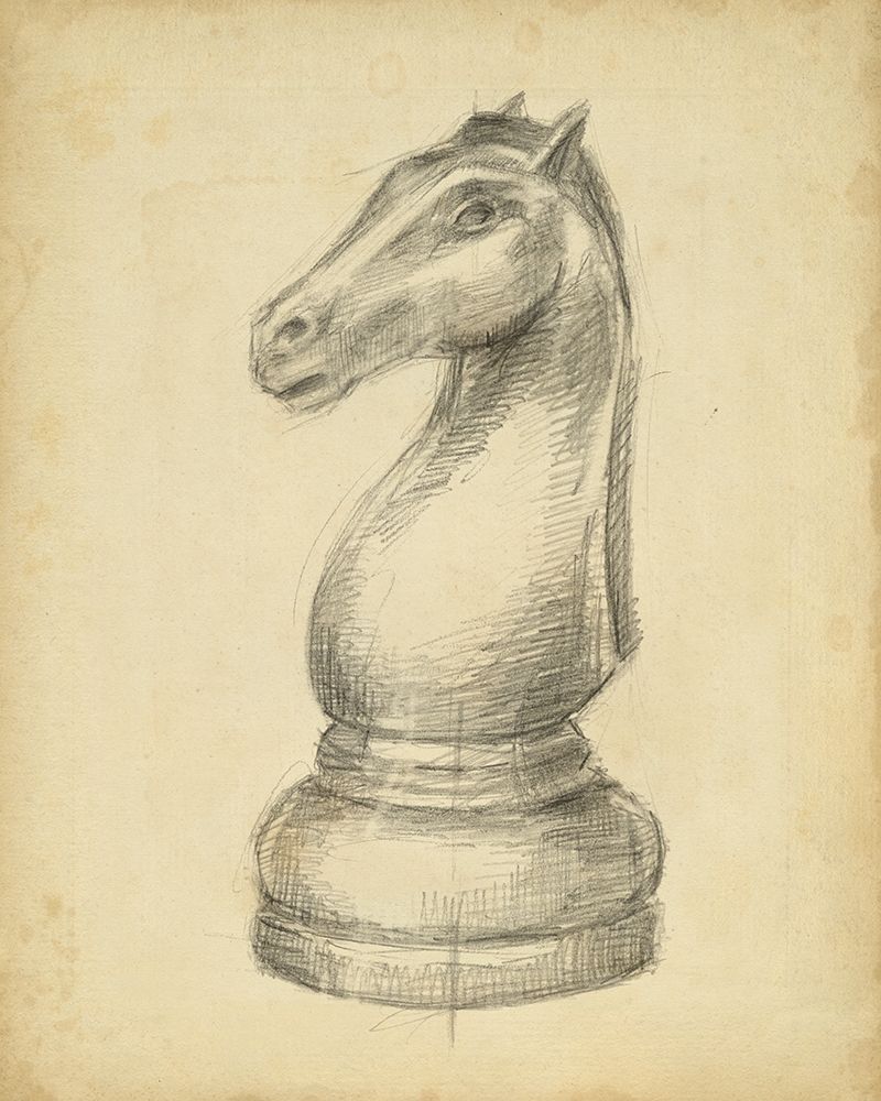 Art Print: Antique Chess IV