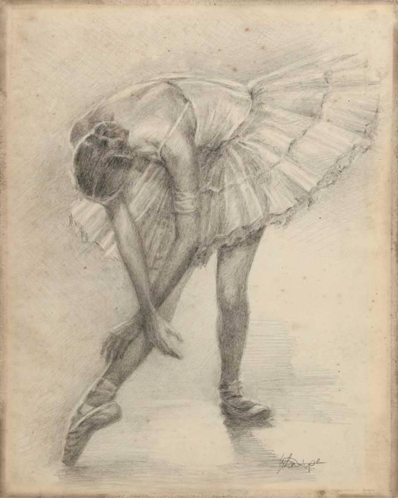 Wall Art Painting id:49586, Name: Antique Ballerina Study II, Artist: Harper, Ethan