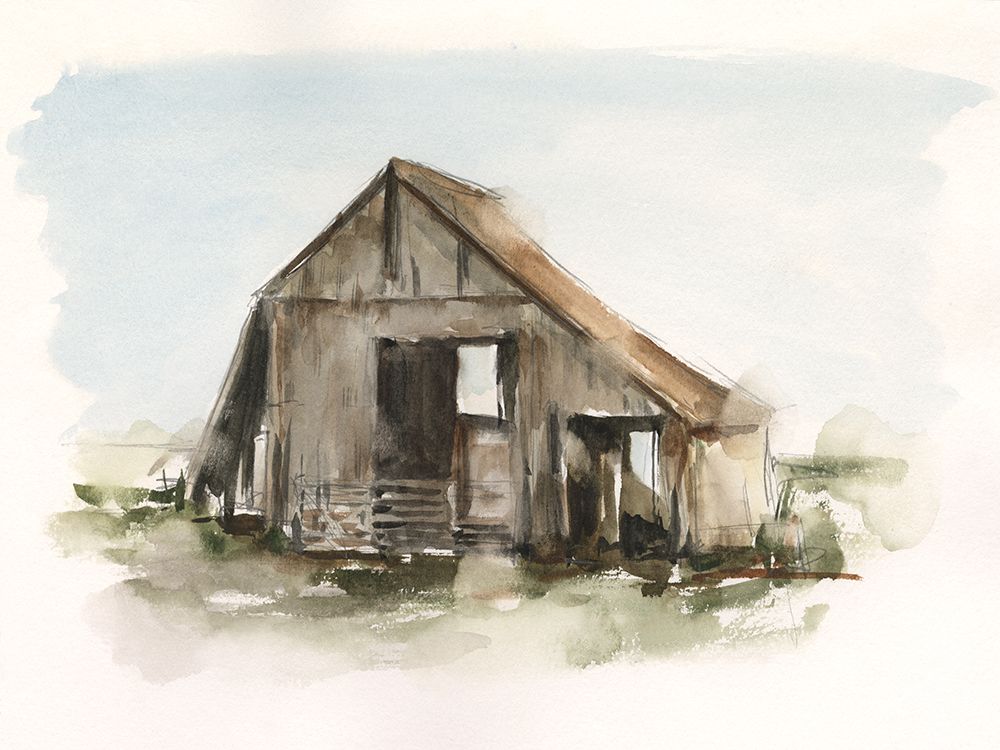 Wall Art Painting id:632798, Name: Watercolor Barn Study I, Artist: Harper, Ethan