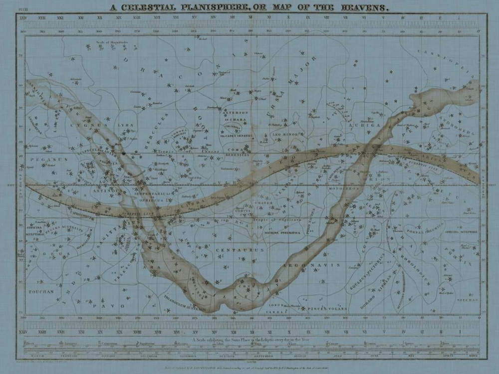 Wall art: Celestial Planisphere, by Evans, W.G.