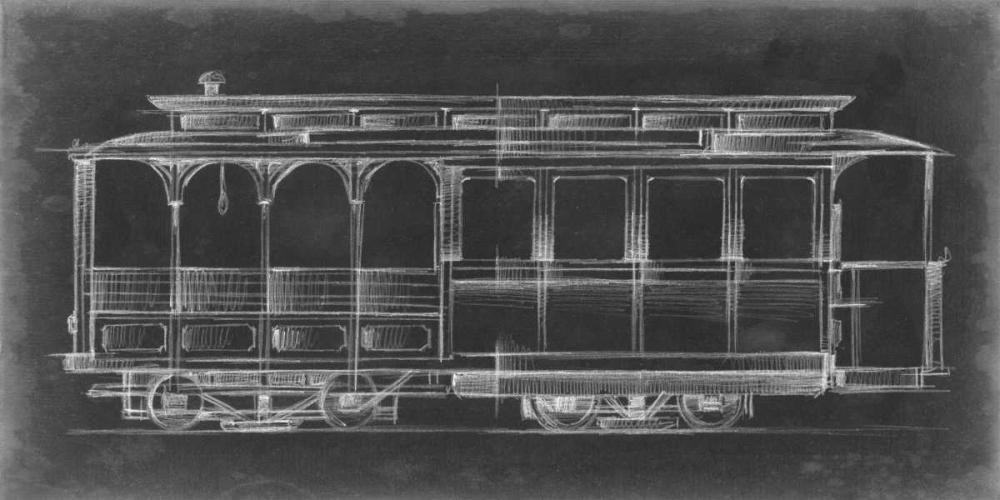 Wall Art Painting id:49617, Name: Vintage Streetcar I, Artist: Harper, Ethan