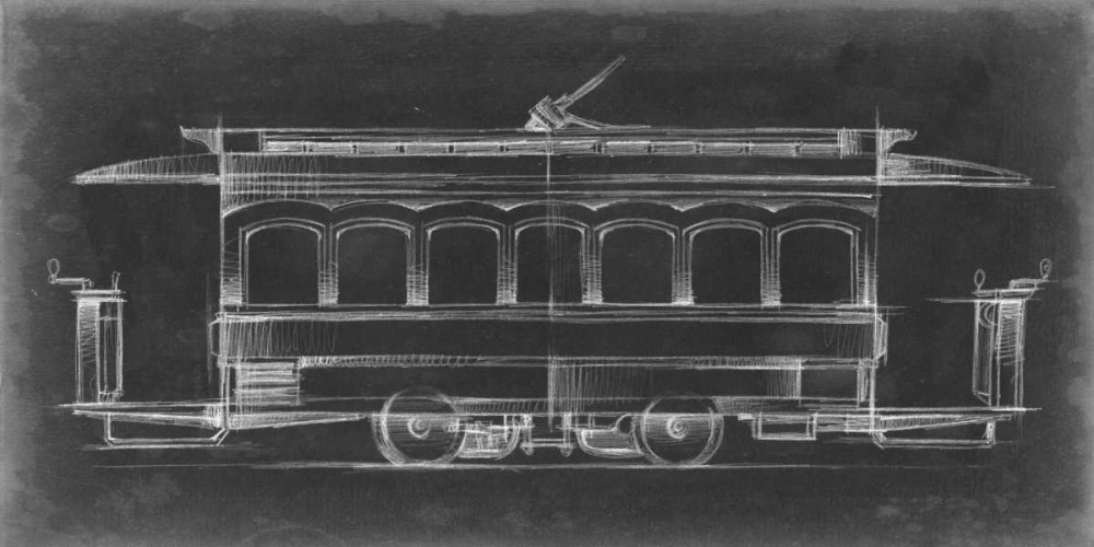Wall Art Painting id:49618, Name: Vintage Streetcar II, Artist: Harper, Ethan