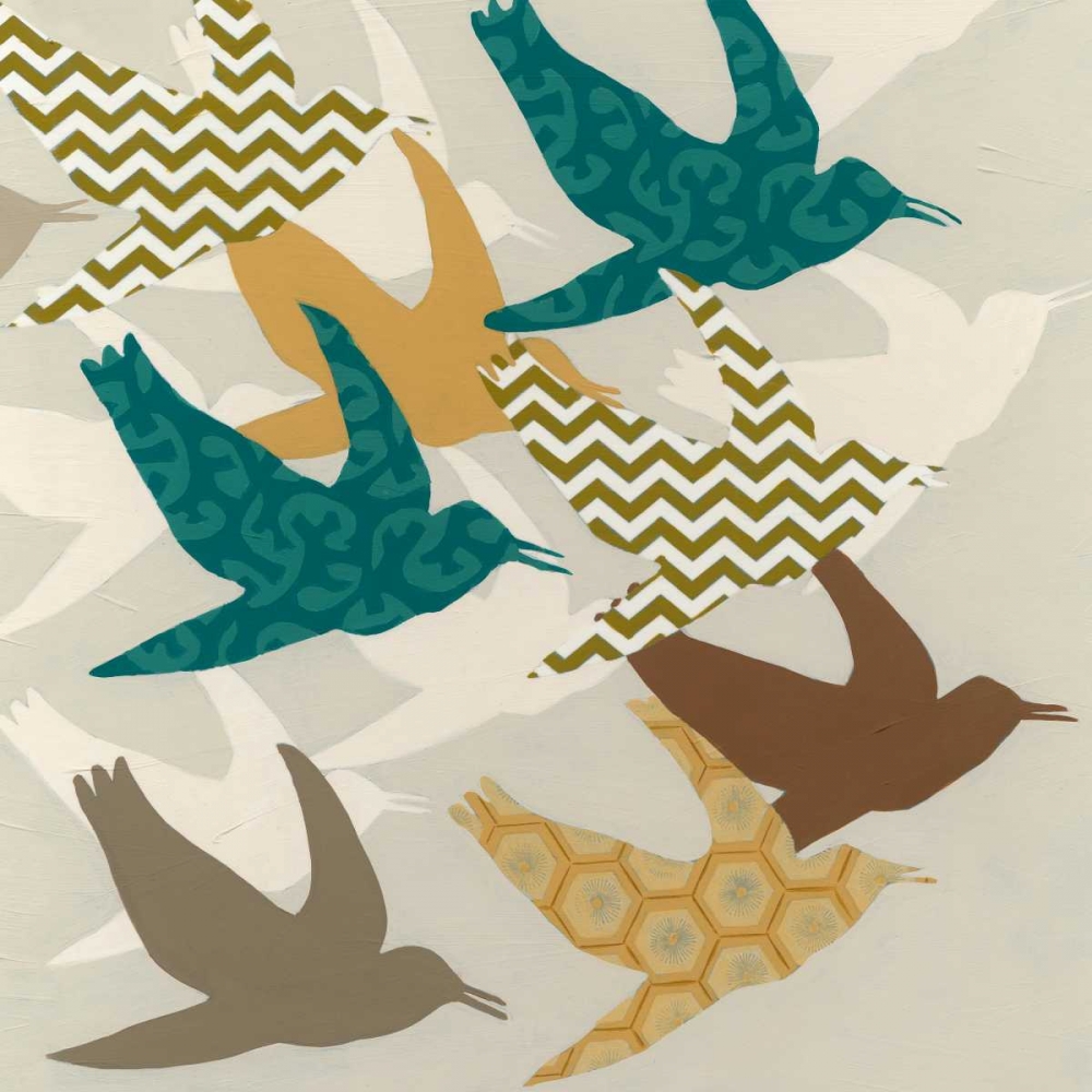 Wall art: Patterned Flock I, by Vess, June Erica