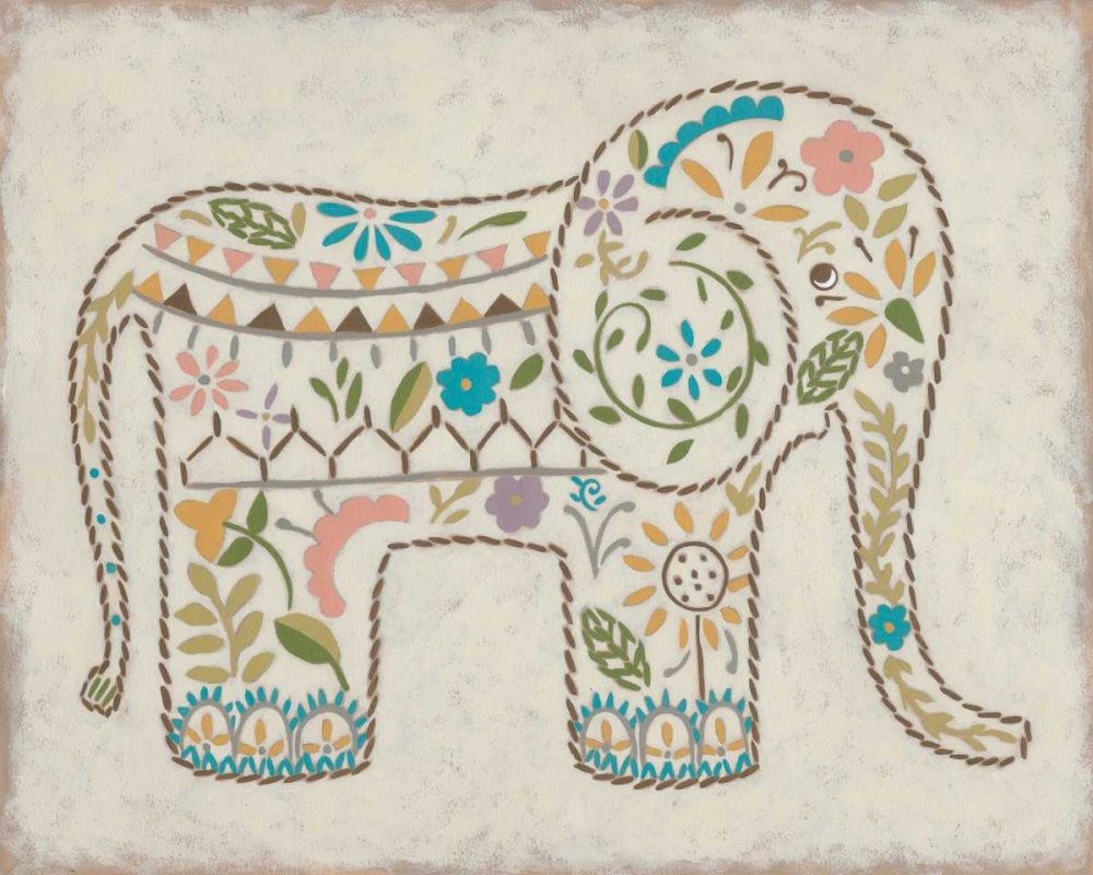 Art Print: Laurels Elephant I