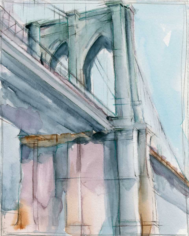 Wall Art Painting id:34458, Name: Watercolor Bridge Study II, Artist: Harper, Ethan