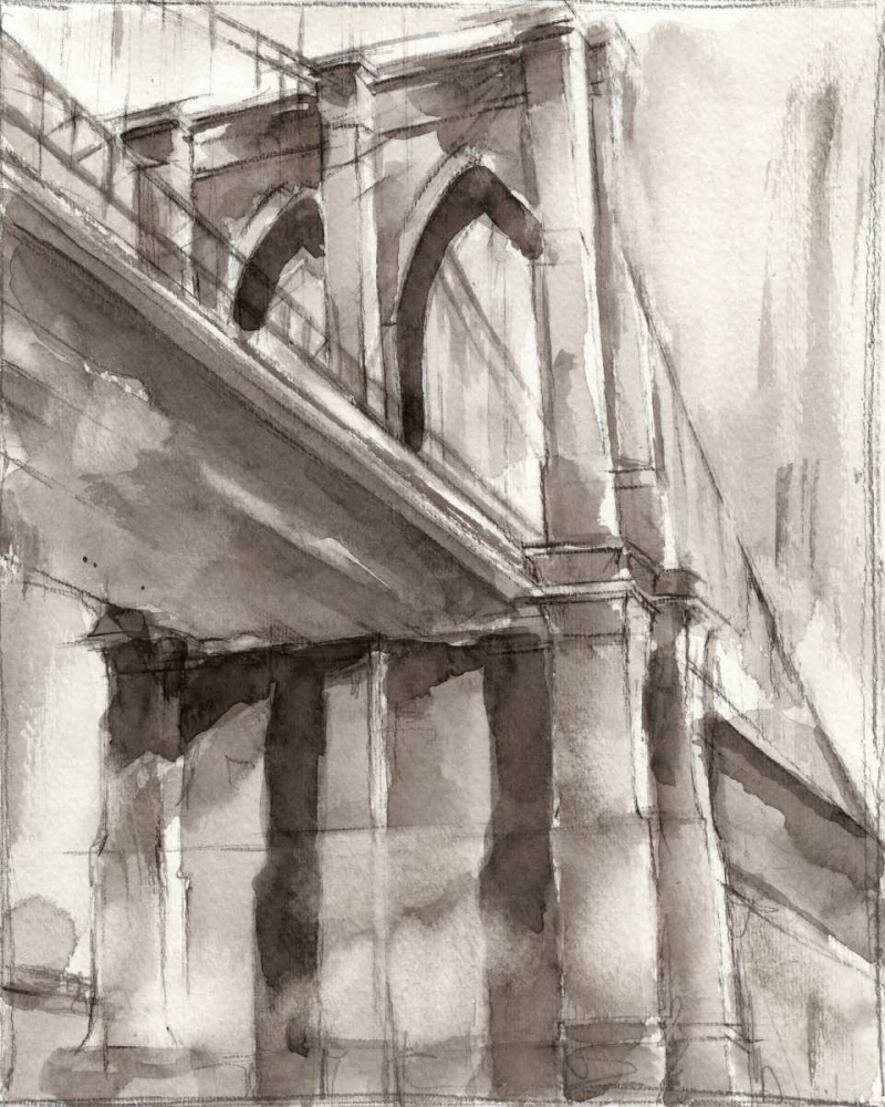 Wall art: Sepia Bridge Study II, by Harper, Ethan