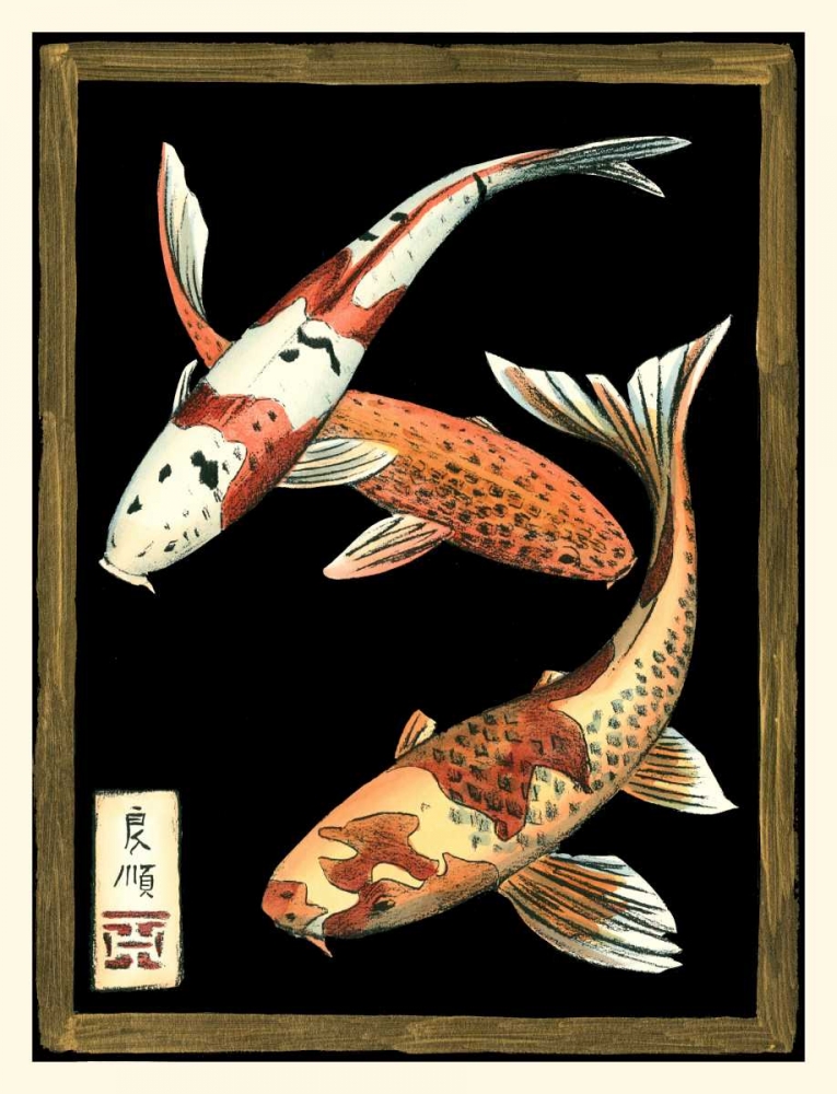 Wall Art Painting id:49949, Name: Koi Fish on Black I, Artist: Zarris, Chariklia
