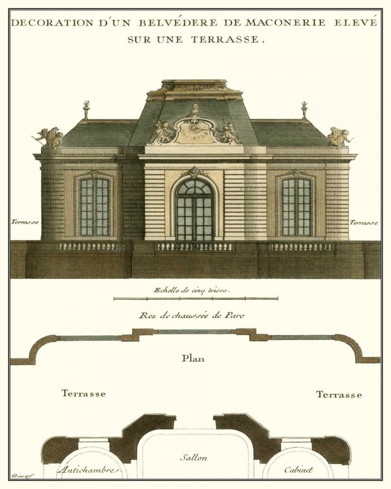 Wall Art Painting id:34475, Name: Belvedere Palace I, Artist: Unknown