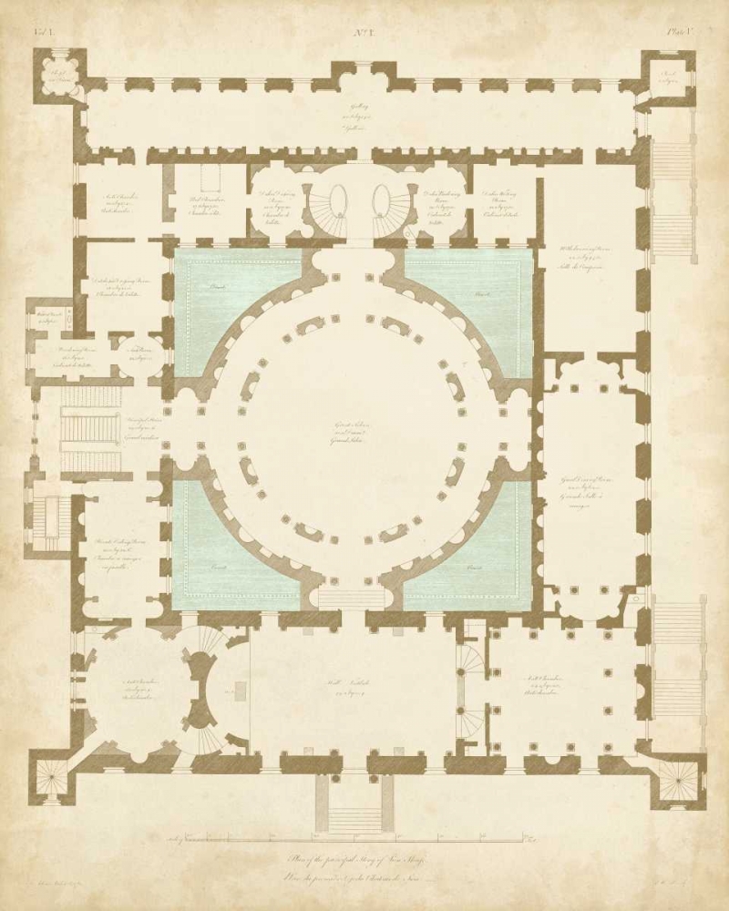 Wall Art Painting id:34534, Name: Plan in Taupe and Spa I, Artist: Vision Studio