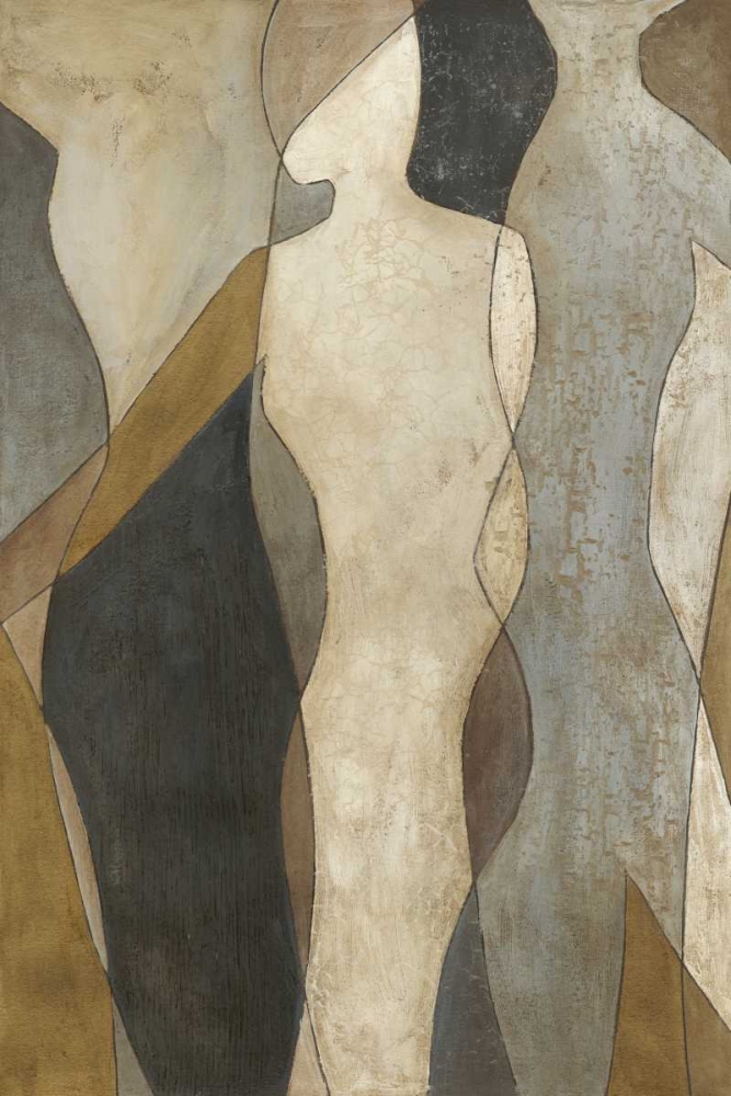 Wall Art Painting id:34537, Name: Figure Overlay I, Artist: Meagher, Megan