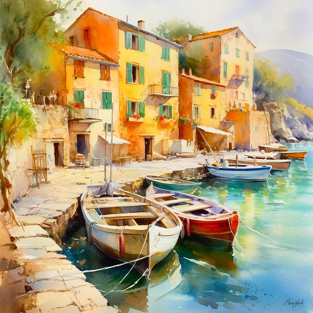 Wall Art Painting id:733877, Name: By the Mediterranean Sea I, Artist: Roozbeh