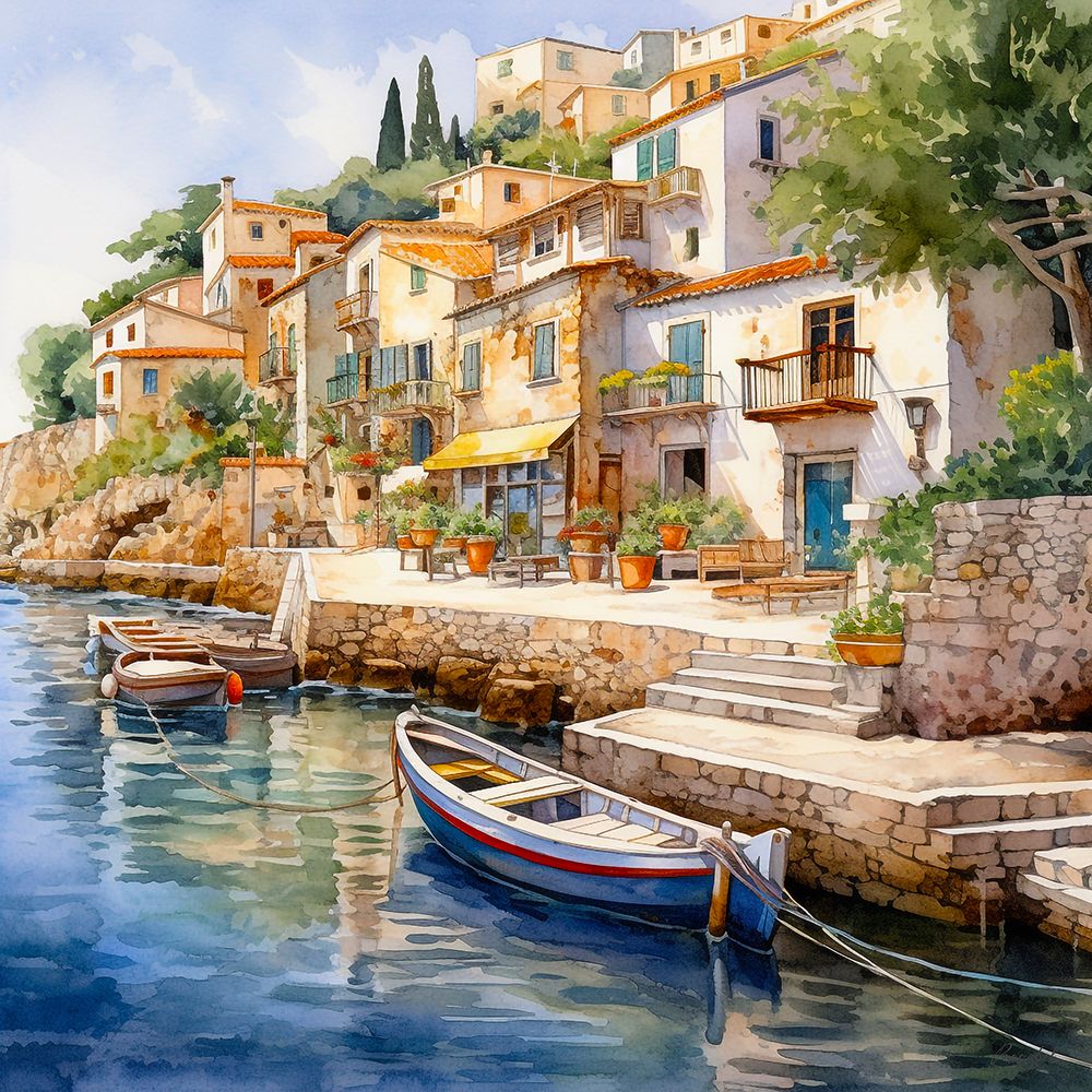 Wall Art Painting id:733876, Name: By the Mediterranean Sea II, Artist: Roozbeh