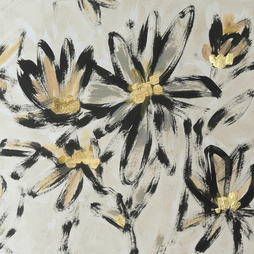 Art Print: Neutral Flower Fresco II