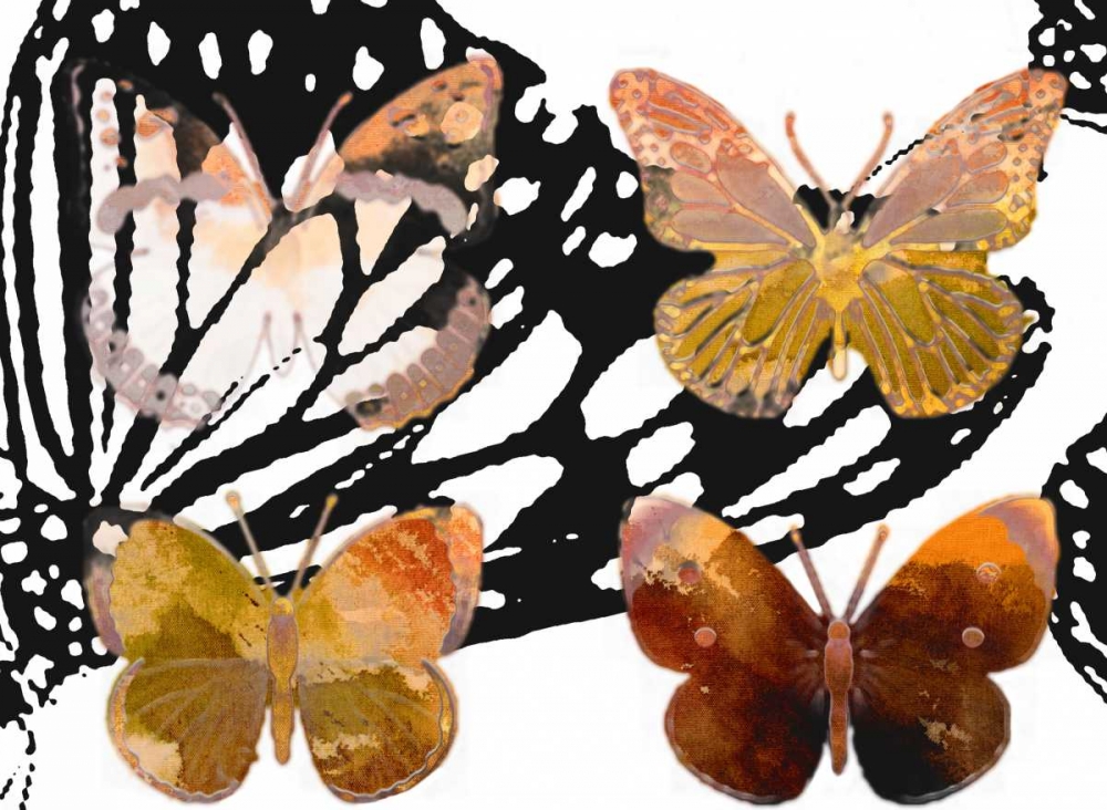 Wall Art Painting id:38209, Name: Layered Butterflies III, Artist: Jasper, Sisa