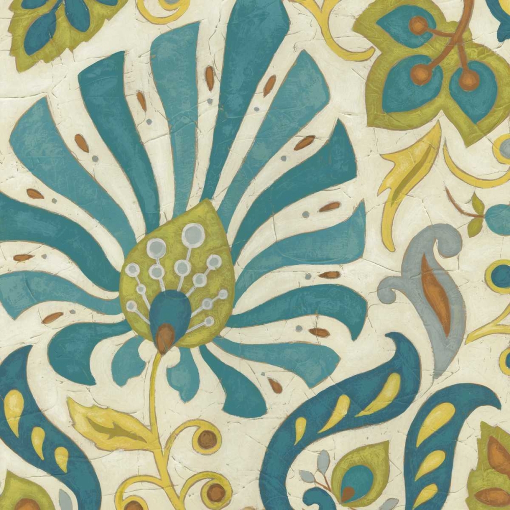 Art Print: Peacock Paisley I