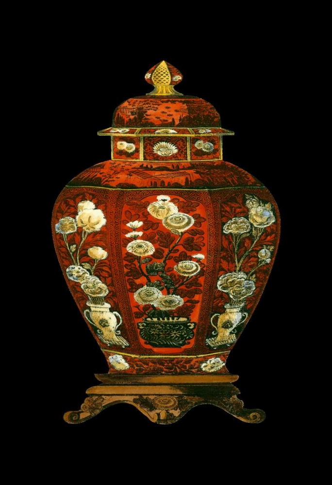 Wall Art Painting id:66848, Name: Red Porcelain Vase I, Artist: Unknown