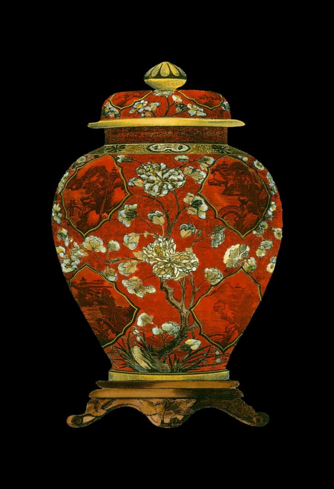 Wall Art Painting id:66849, Name: Red Porcelain Vase II, Artist: Unknown