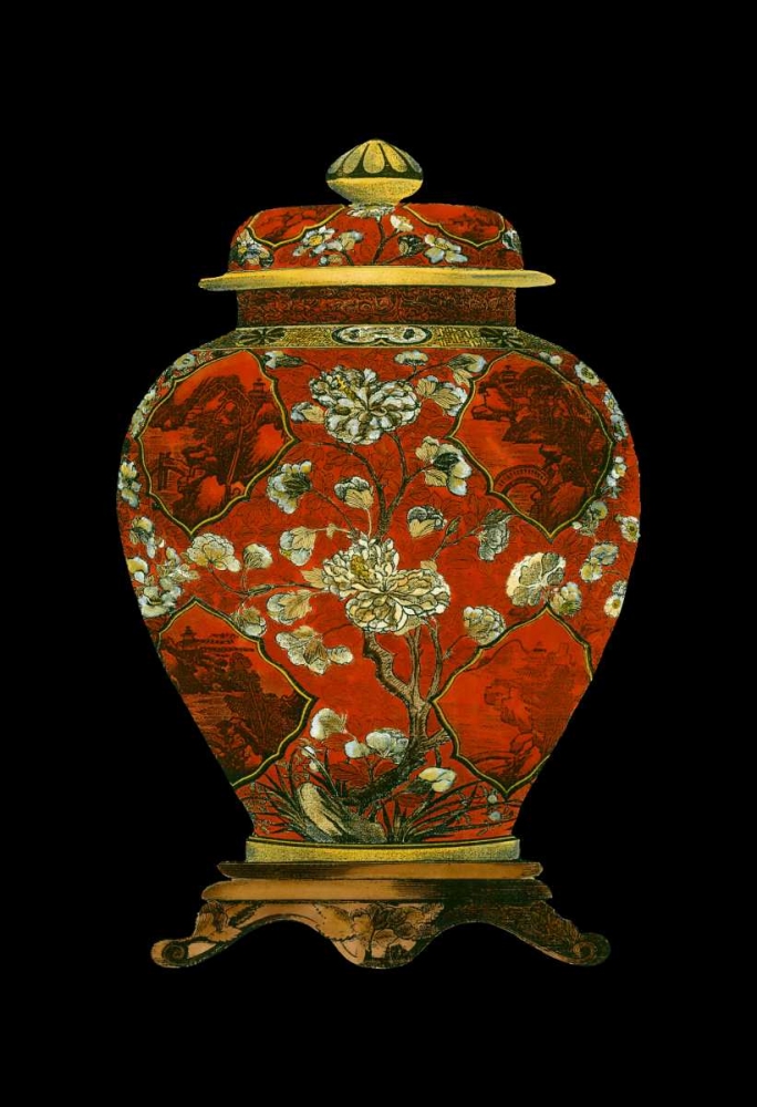 Wall art: Red Porcelain Vase II, by Unknown