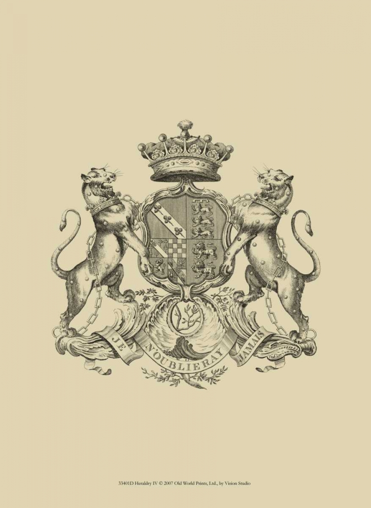 Wall art: Heraldry IV, by Vision Studio