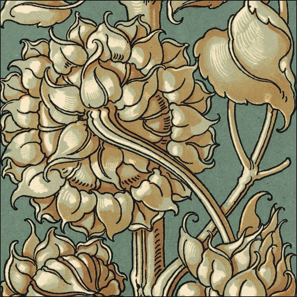 Wall art: Sunflower Woodblock III, by Unknown