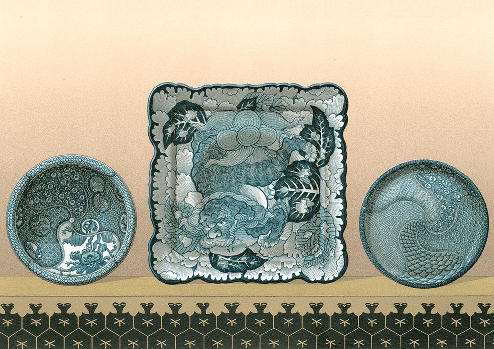 Art Print: Porcelain in Teal II