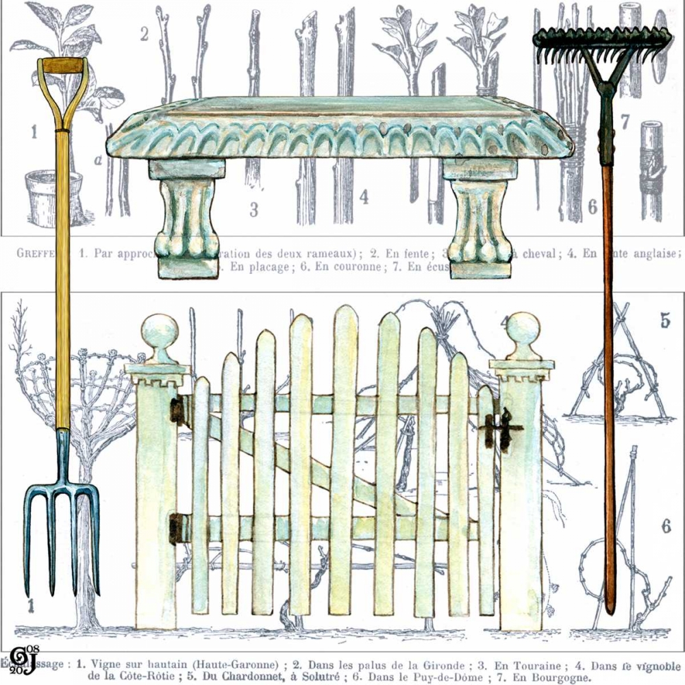 Wall art: Garden Bench, by Joyner, Ginny
