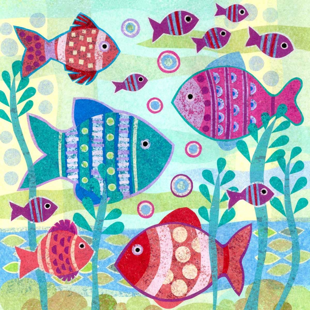 Wall Art Painting id:42402, Name: Ocean Fish I, Artist: Conway, Kim