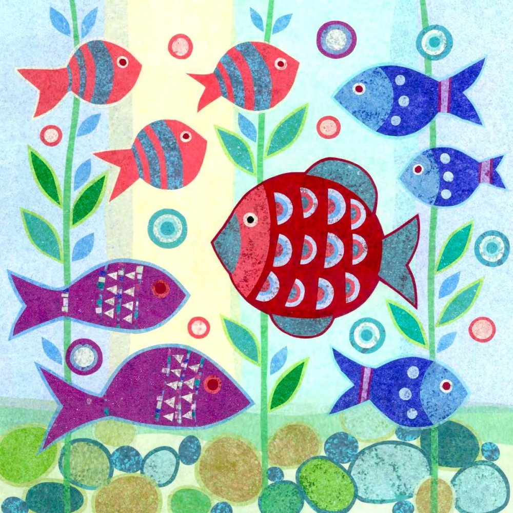 Wall Art Painting id:42401, Name: Ocean Fish II, Artist: Conway, Kim
