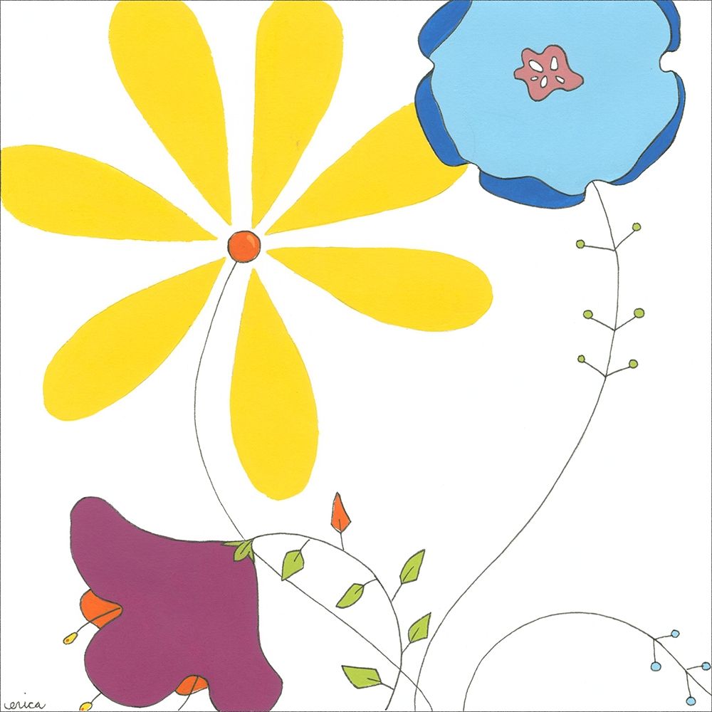 Wall art: Playful Blooms III, by Vess, June Erica