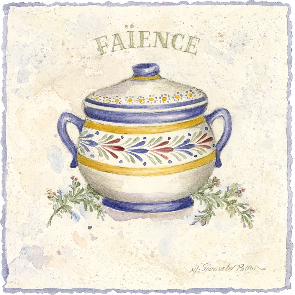 Wall Art Painting id:218214, Name: French Pottery I, Artist: Pallan, Nancy S.