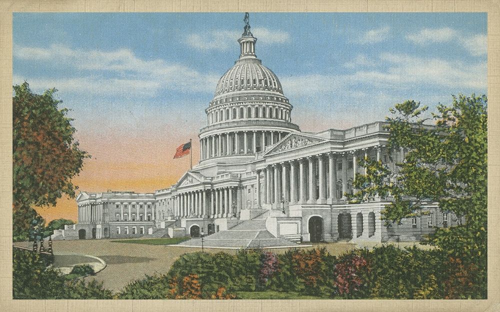 Wall Art Painting id:235747, Name: Capitol Building, Washington, D.C., Artist: Unknown