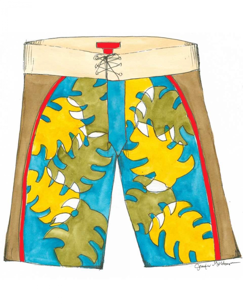 Wall Art Painting id:42423, Name: Surf Shorts I, Artist: Unknown