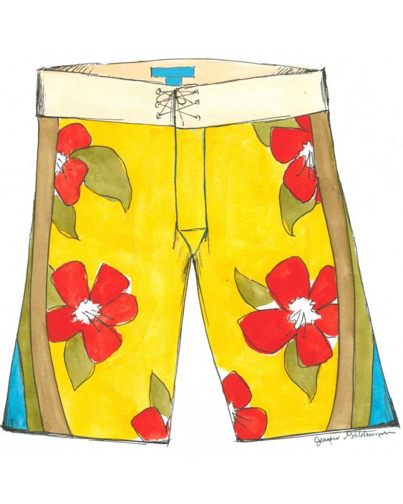 Wall Art Painting id:42426, Name: Surf Shorts IV, Artist: Unknown